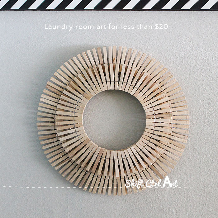 How to make laundry room art with clothes pins