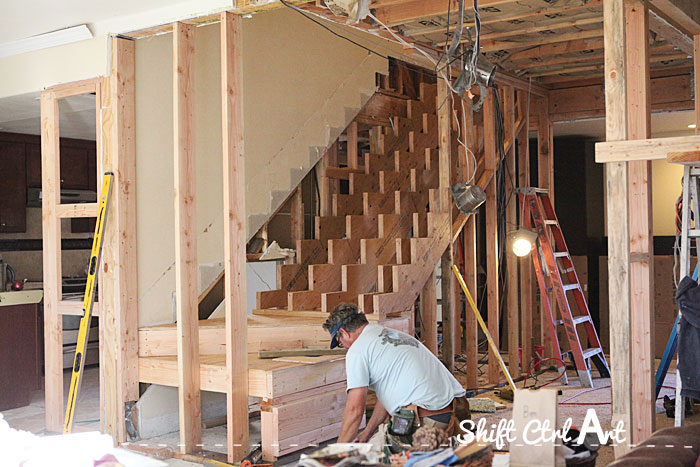 Staircase rebuilding the sub stairs