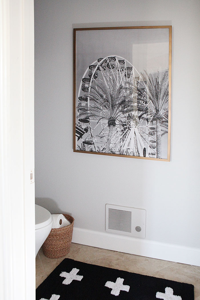Inexpensive oversized art - and my toilet room reveal