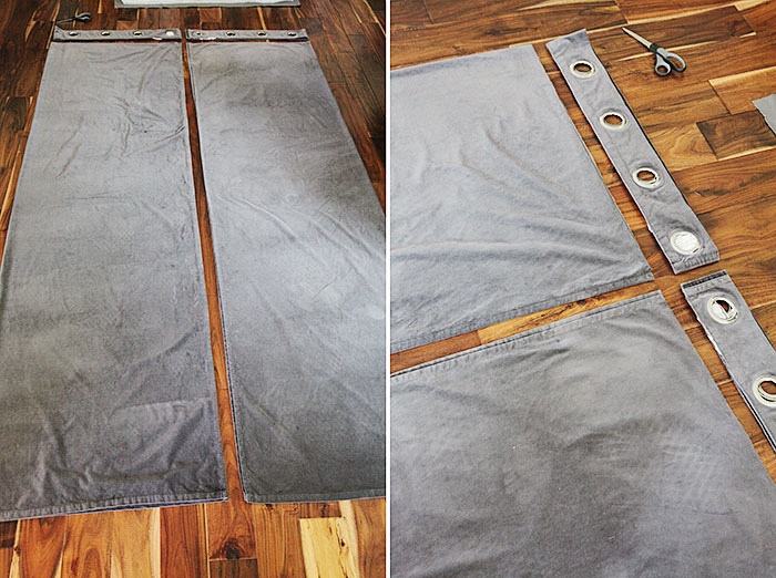 How to: turn a grommet-top curtain into a back tab curtain