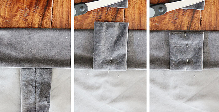 How to: turn a grommet-top curtain into a back tab curtain DIY tutorial