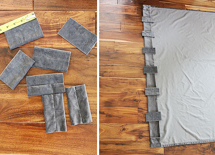 How to: turn a grommet-top curtain into a back tab curtain