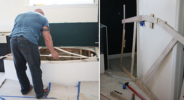 Master bath tiling and marble