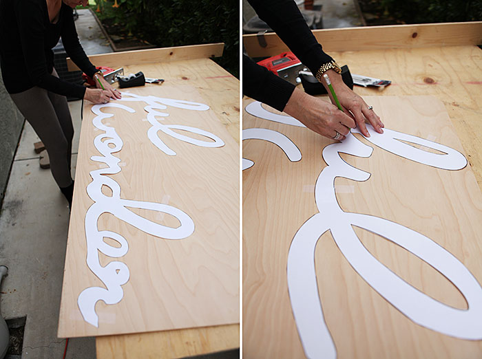 #DIY large scale #plywood word #art