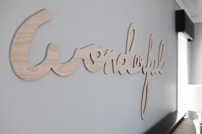 #DIY large scale #plywood word #art