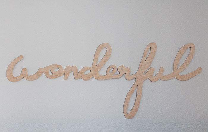 #DIY large scale #plywood word #art