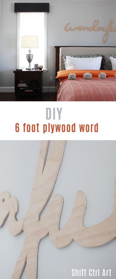 #DIY large scale #plywood word #art