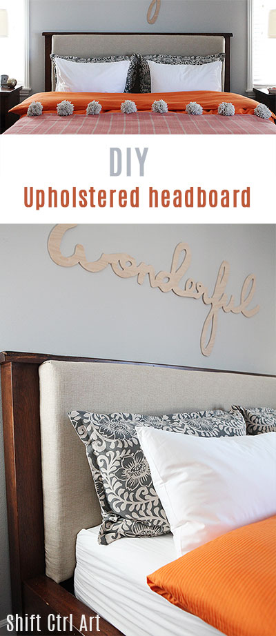 Upholstered headboard insert DIY and pillows