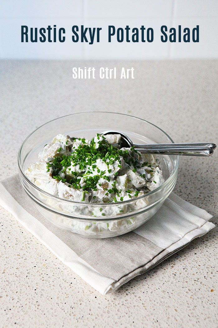 Rustic skyr potato salad