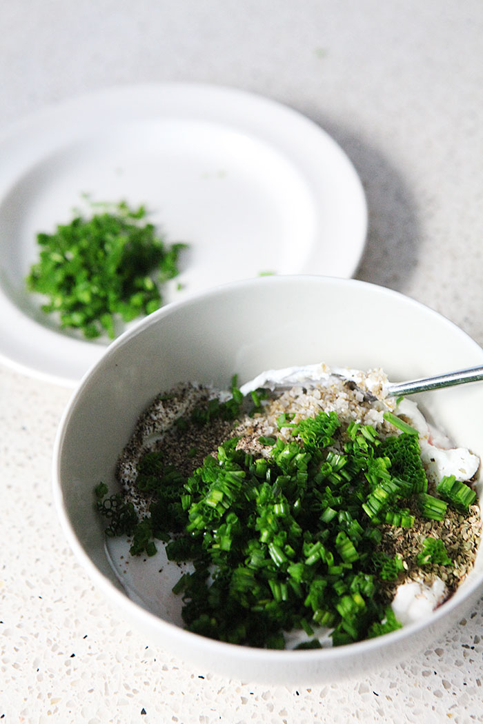 Rustic skyr potato salad