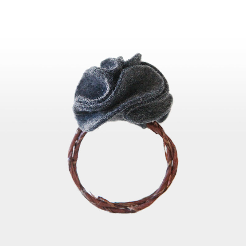 felt flower napkin ring