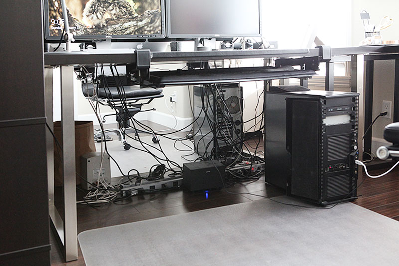 How To Organize A Tangled Mess Of Cables Under Your Desk