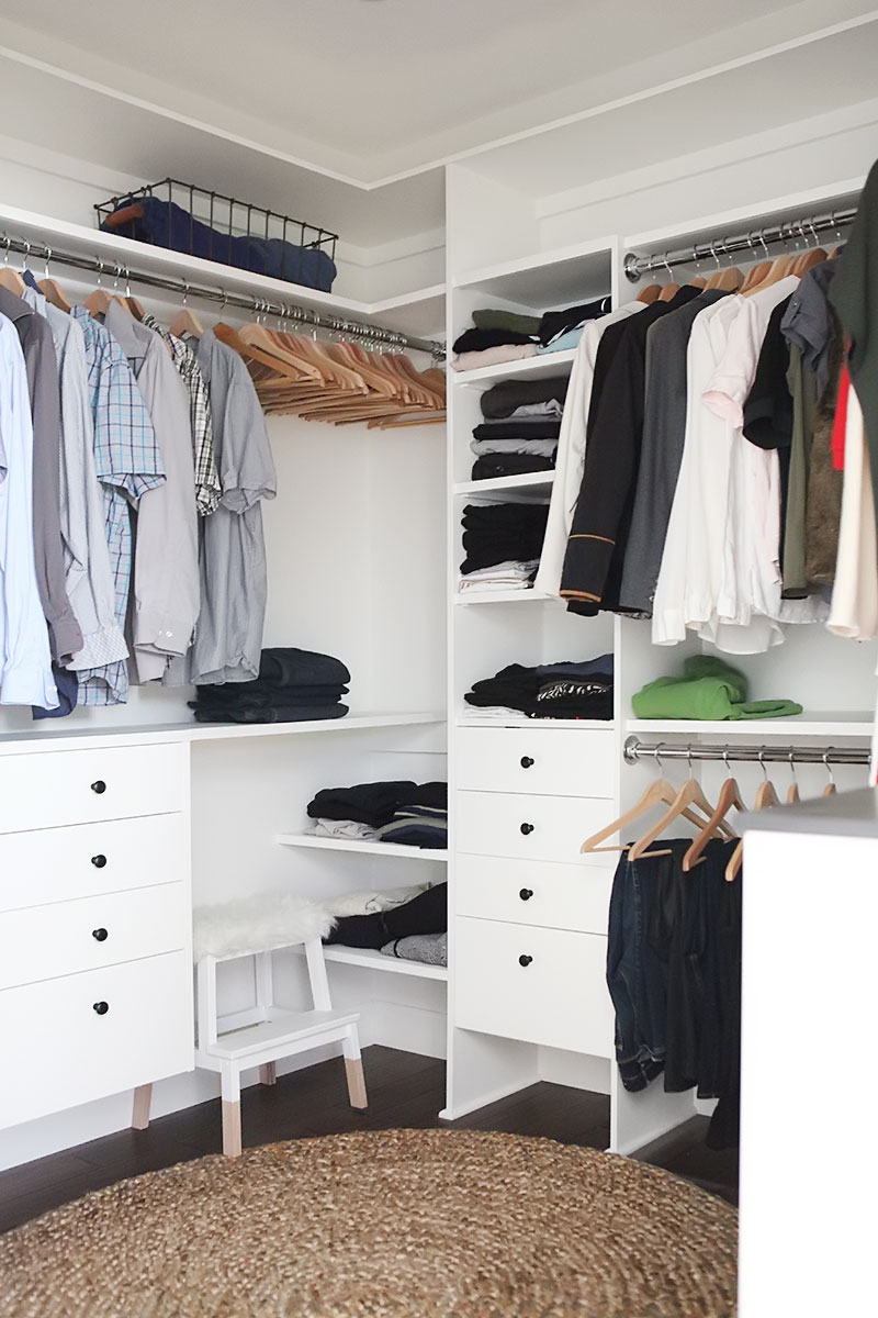 Walk in closet reveal