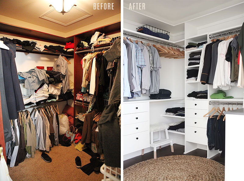 Walk in closet reveal