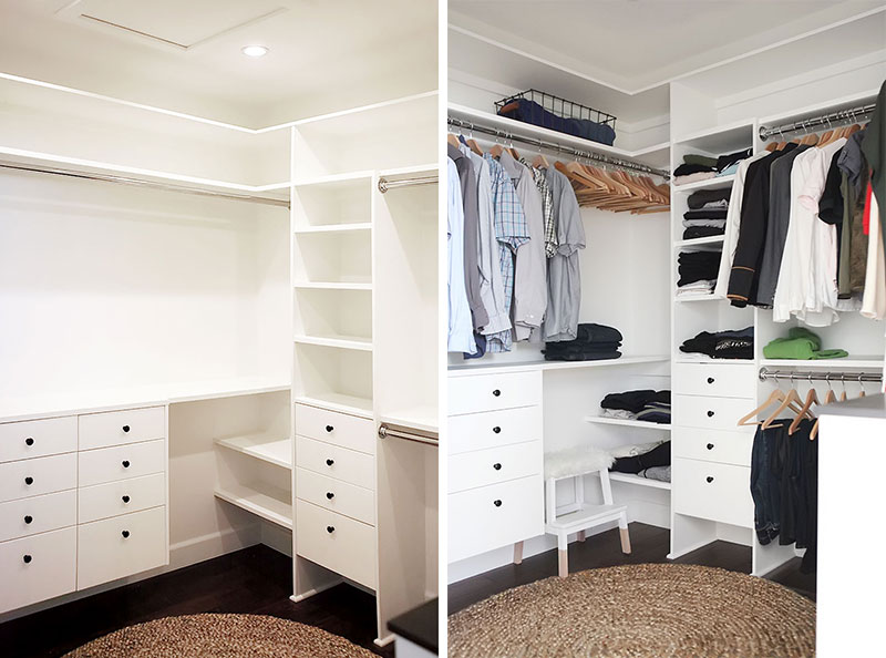 Walk in closet reveal