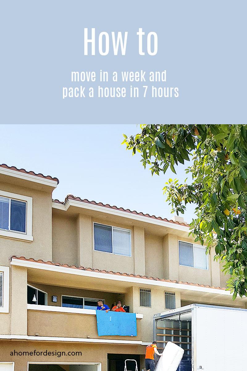 How To Move In One Week And Pack Your House In 7 Hours