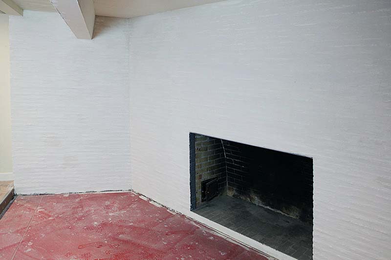 How to grout a brick fireplace German schmear or Danish schmear