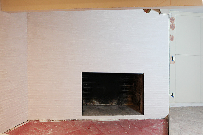 How to grout a brick fireplace German schmear or Danish schmear