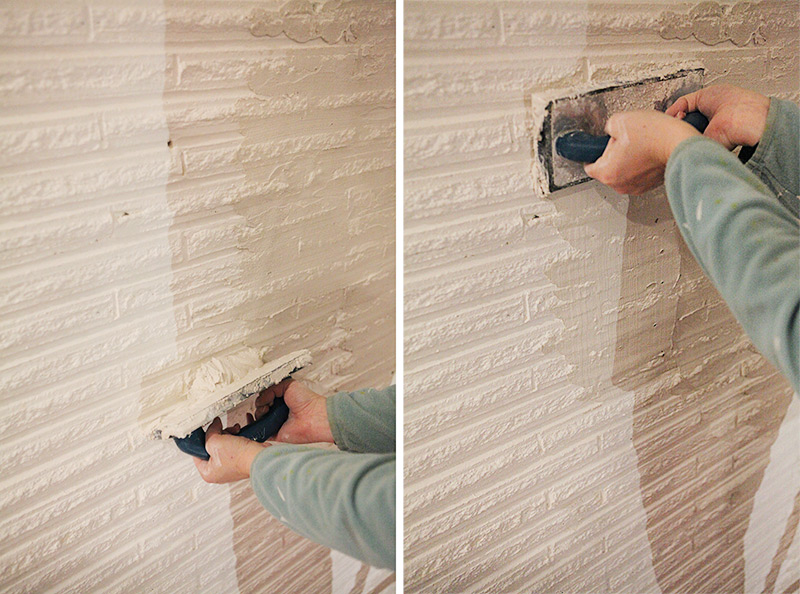 How to grout a brick fireplace German schmear or Danish schmear