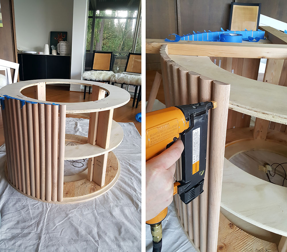 Scallop round dining table DIY seats 10 12 1