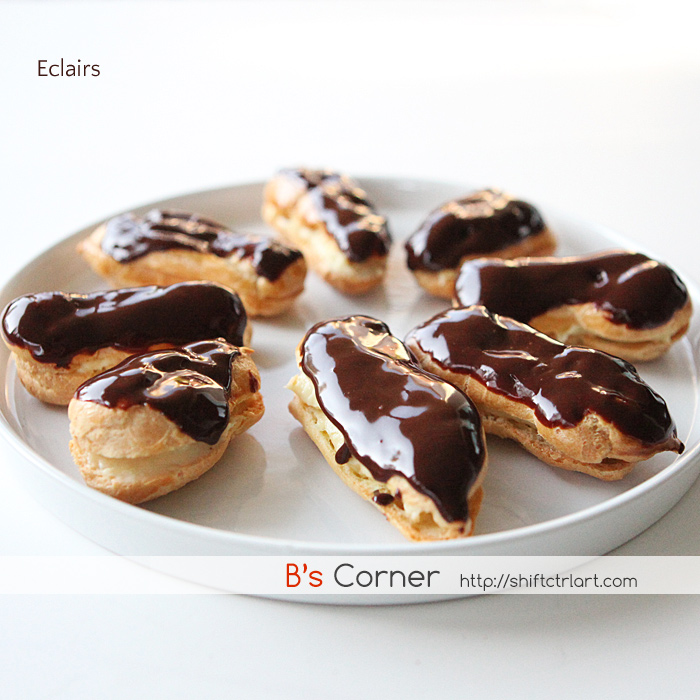 Chocolate eclairs Cooking Fridays homeschooling