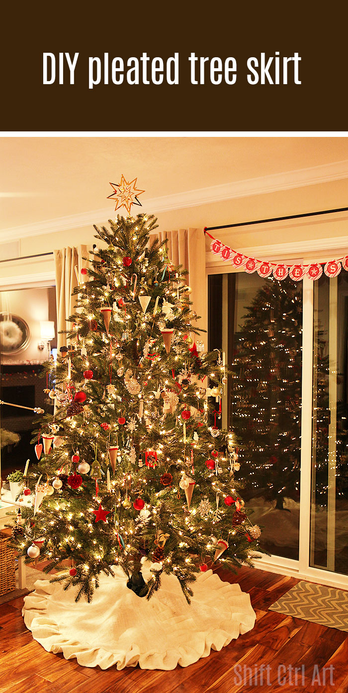 DIY pleated tree skirt