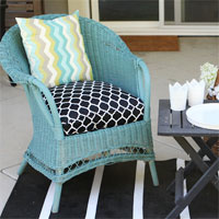 How to: sew a half-round seat cushion - for my outdoor wicker chairs