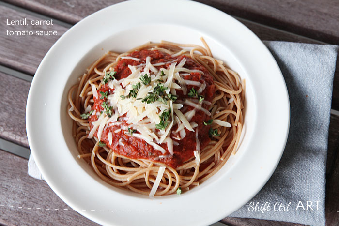 Lentil pasta sauce 2