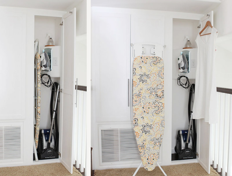 Tricked out ironing closet - how to maximize a small space