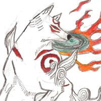 Amaterasu - son's drawing today