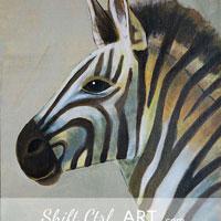 Zebra - acrylic paint