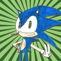 Sonic cartoon drawing