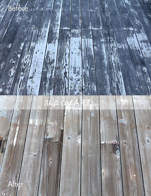Power washing the deck and patio