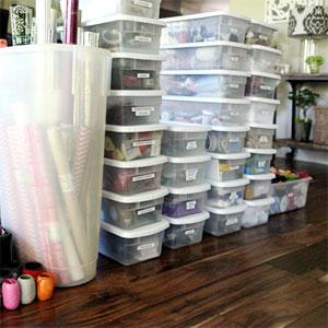 The upstairs hall - how I organize my craft cabinet