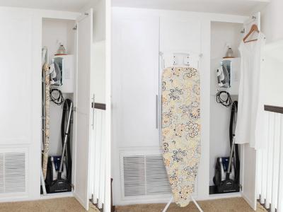 Tricked out ironing closet - how to maximize a small space