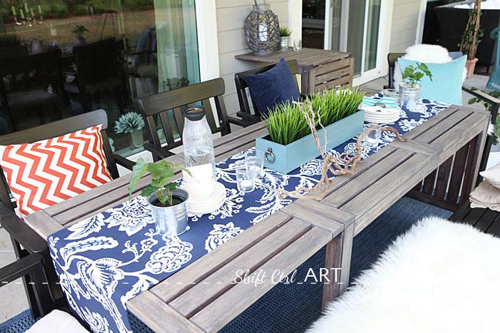 Outdoor patio dining area - the reveal