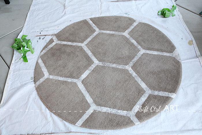 Ikea Ringum rug receives fabulous Frogtape pattern