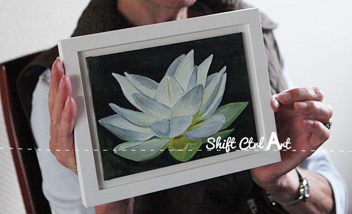 lotus flower acrylic painting