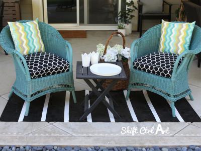 How to: sew a half-round seat cushion cover - for my outdoor wicker chairs