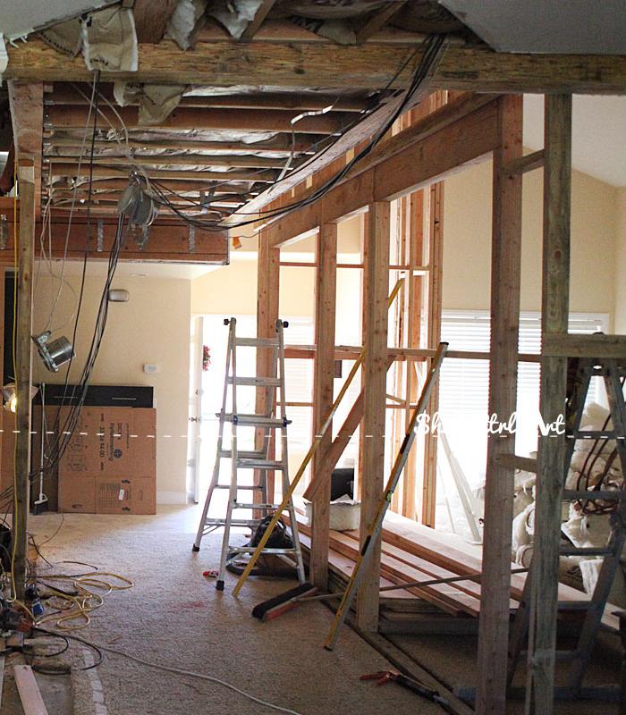 Entry hall - during demo and new construction 