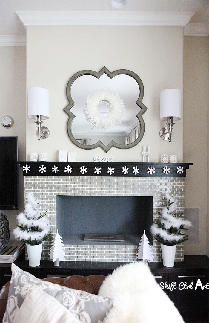 Dare to deck the halls: my Christmas mantel - snowflake garland