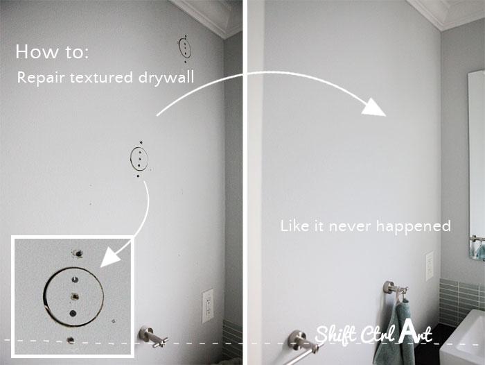 How to repair textured drywall like it never happened