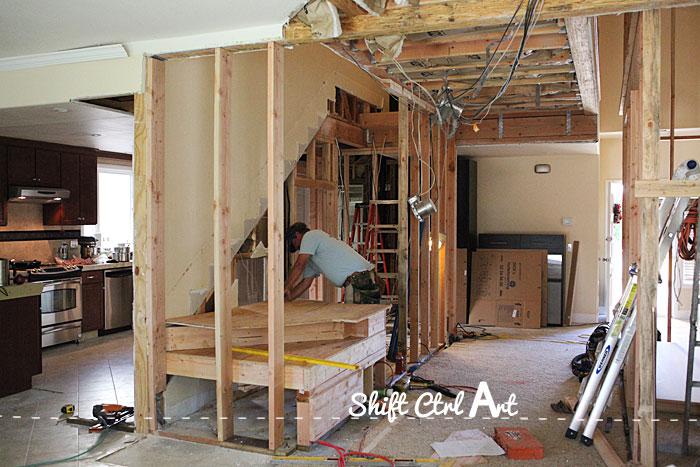 Our staircase remodel - new stairs going in