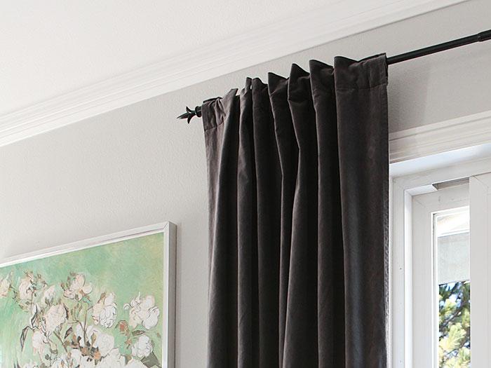 How to: turn a grommet-top curtain into a back tab curtain